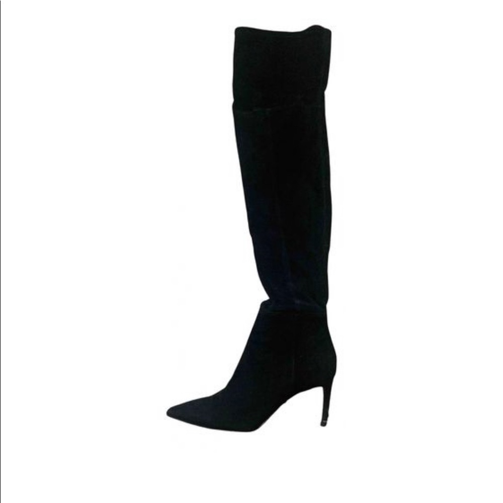 Massimo Dutti suede OTK boots black